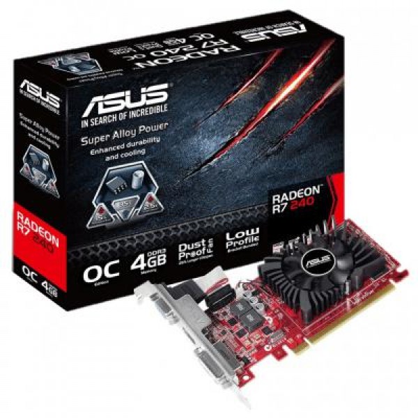 Видеокарта Asus Radeon R7 240 4096Mb OC (R7240-OC-4GD3-L)