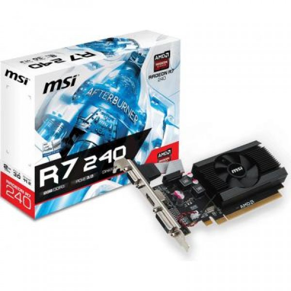 Видеокарта Radeon R7 240 2048Mb MSI (R7 240 2GD3 64B LP)