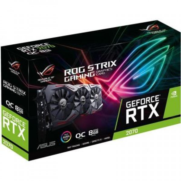 Видеокарта ASUS GeForce RTX2070 8192Mb ROG STRIX OC GAMING (ROG-STRIX-RTX2070-O8G-GAMING)