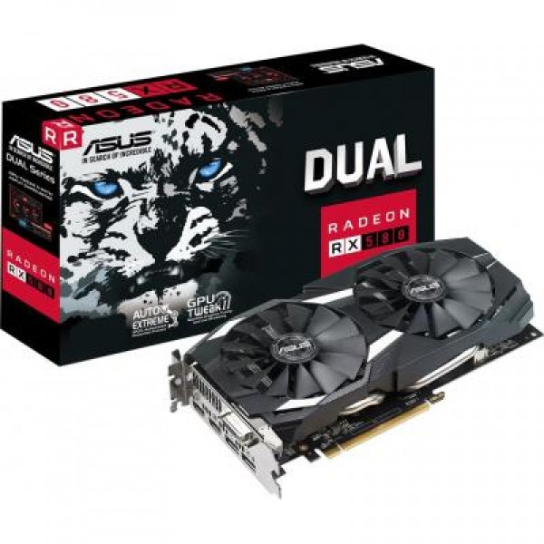 Видеокарта Asus Radeon RX 580 8192Mb DUAL OC (DUAL-RX580-O8G)