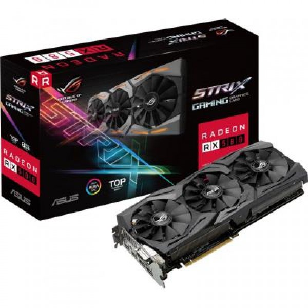 Видеокарта Asus Radeon RX 580 8192Mb ROG STRIX GAMING TOP (ROG-STRIX-RX580-T8G-GAMING)