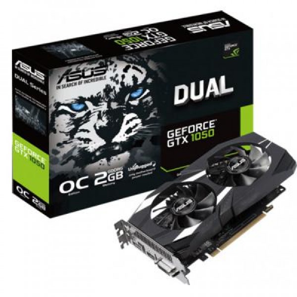 Видеокарта Asus GeForce GTX1050 2048Mb DUAL OC (DUAL-GTX1050-O2G-V2)