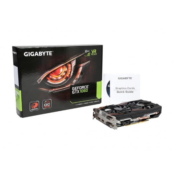 Видеокарта GIGABYTE GeForce GTX 1060 WINDFORCE OC 6G (GV-N1060WF2OC-6GD)