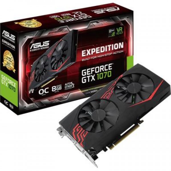 Видеокарта Asus GeForce GTX1070 8192Mb EXPEDITION OC (EX-GTX1070-O8G)