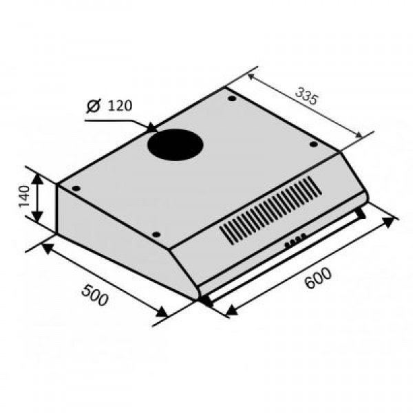 Вытяжка Ventolux ROMA 60 Inox LUX