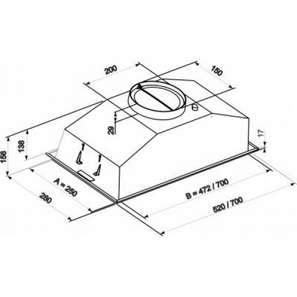 Вытяжка ELEYUS Modul 700 LED SMD 52 IS