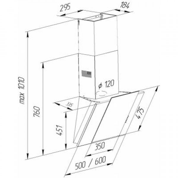 Вытяжка Pyramida NR-MV 50 M BL