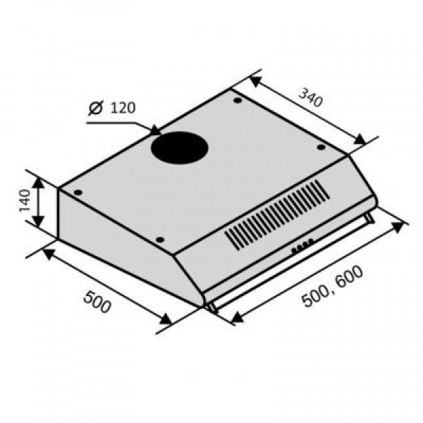 Вытяжка Ventolux ROMA 60 WH 2M LUX