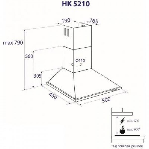 Вытяжка MINOLA HK 5210 BR 650