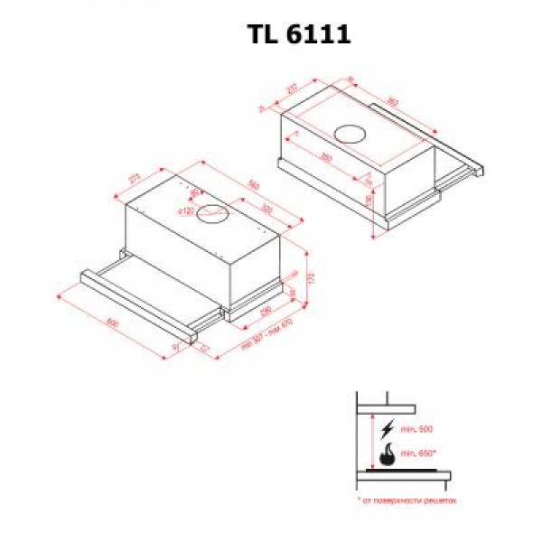 Вытяжка Perfelli TL 6111 I