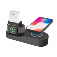 Беспроводное зарядное устройство Ecke Wireless Charger 4 в 1 Black (W3)