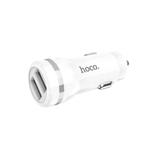 Автомобильное зарядное устройство Hoco Z27 Staunch 2.4A 2USB White