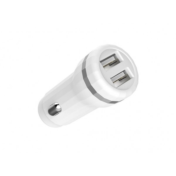 Автомобильное зарядное устройство Hoco Z27 Staunch 2.4A 2USB White