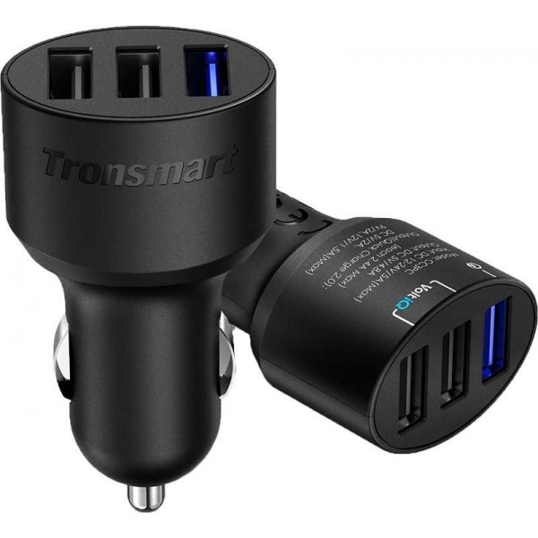 Автомобильное зарядное устройство Tronsmart C3PTA Quick Charge 3.0 42W Car Charger Black