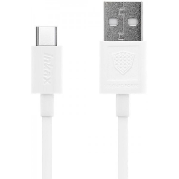 Зарядное устройство INKAX CD-01 Travel charger + Type-C cable 2USB 2.1A White