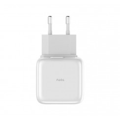 Сетевое зарядное устройство TOTU Dual USB EU Adapter 2.1A Pure Series, White (CACA-018)