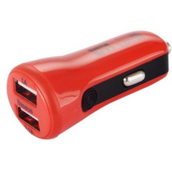 Автомобильное ЗУ Baseus 2.1A Dual USB Sport (Red) (CCALL-CR09)