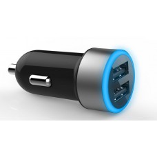 Автомобильное зарядное устройство TOTO TZR-05 Led Car charger 2USB 3,1A Black/Blue