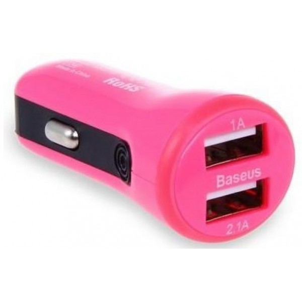 Автомобильное ЗУ Baseus 2.1A Dual USB Sport (Rose) (CCALL-CR0R)