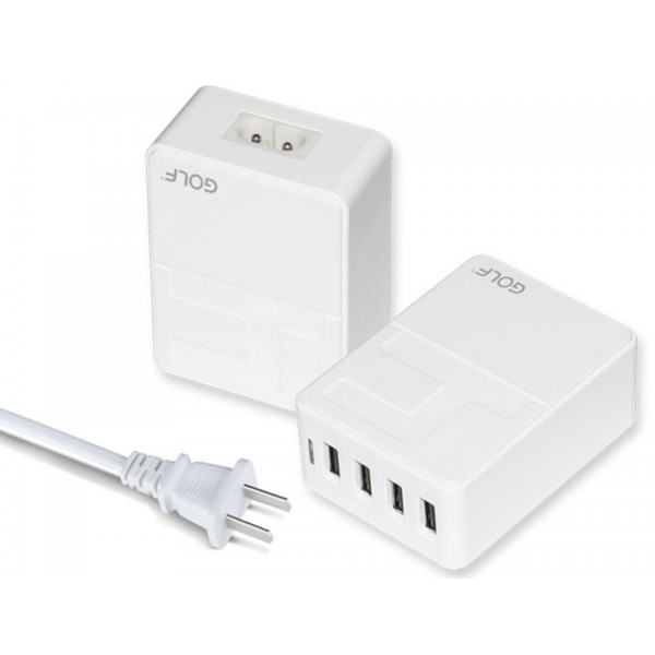 Зарядное устройство GOLF GF-U401 Travel Charger 4USB 6A White