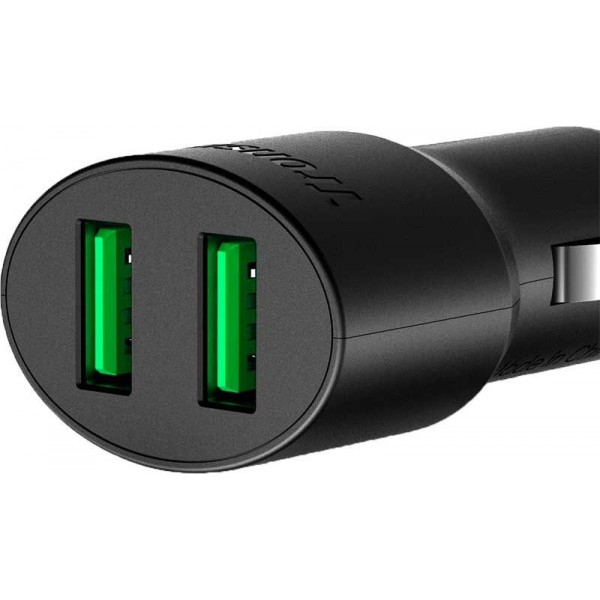 Автомобильное зарядное устройство Tronsmart CC2TF QC3.0 2 Ports Car Charger Black