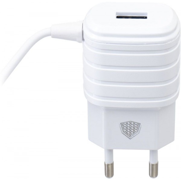 Зарядное устройство INKAX CD-09 Travel charger Lightning cable 1USB 1A White