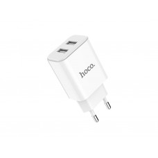 Сетевое зарядное устройство Hoco C62A Victoria 2USB 2.1А White