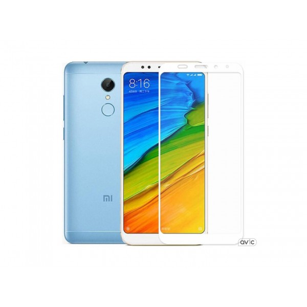 Защитное стекло для Xiaomi Redmi 5 Plus 3D White